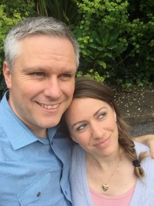 Tiff and I, Starting our Walk to Stirling