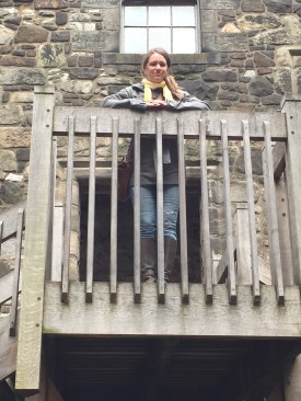 Tiff looking into the Lion's Den